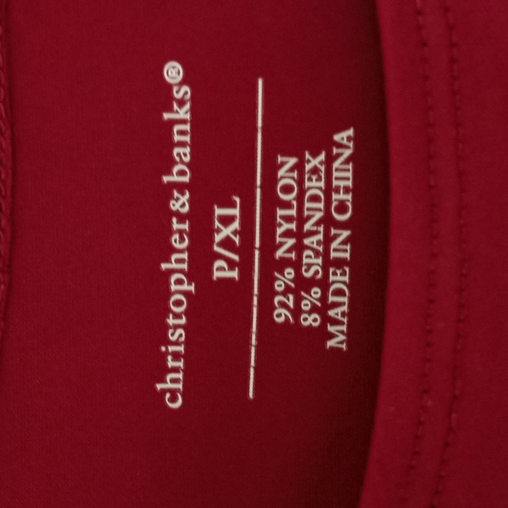 Tank top burgundy maroon p/XL christopher &banks - Picture 2 of 3